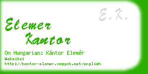 elemer kantor business card